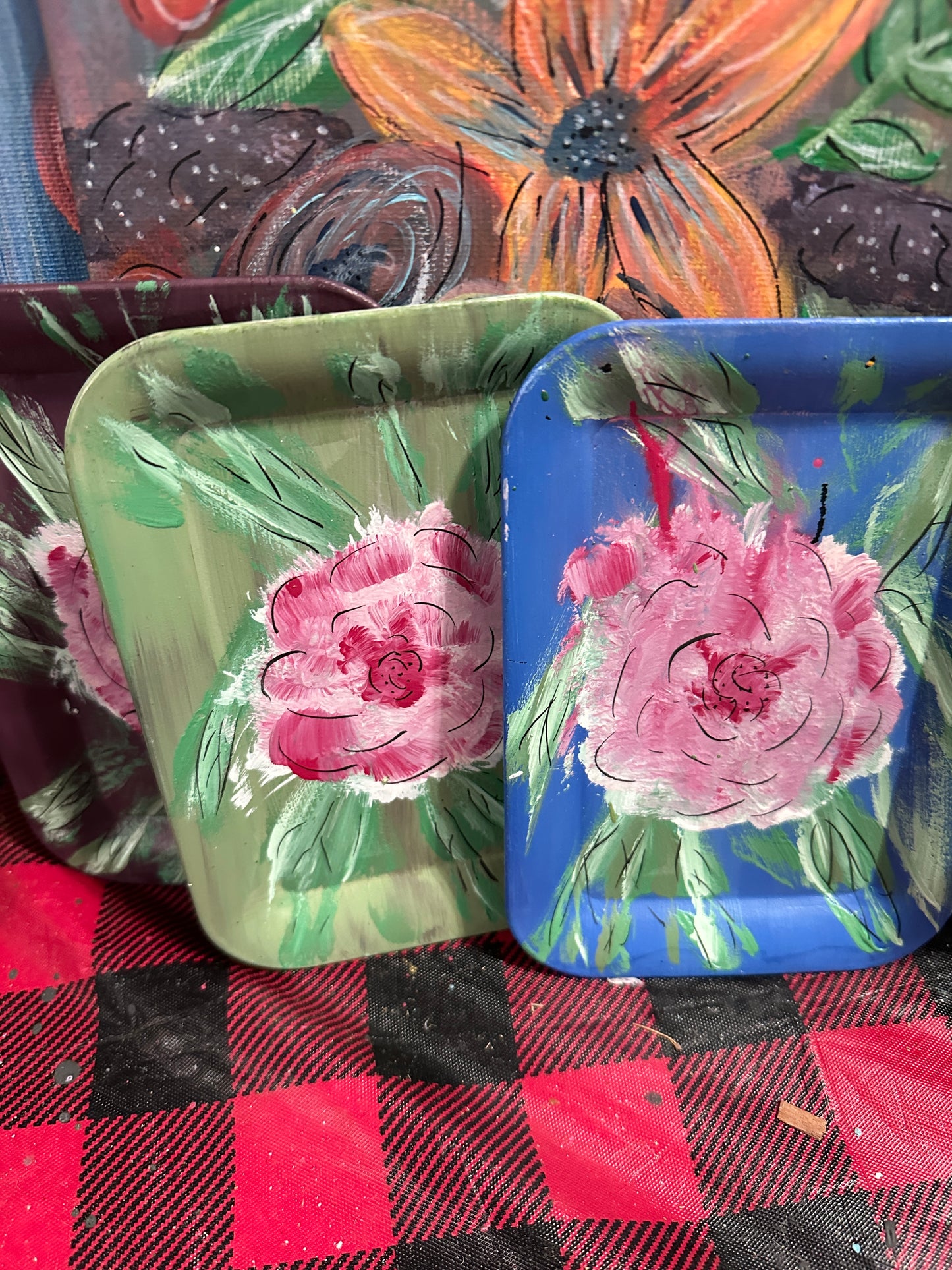 bloom & Brush Metal tray set