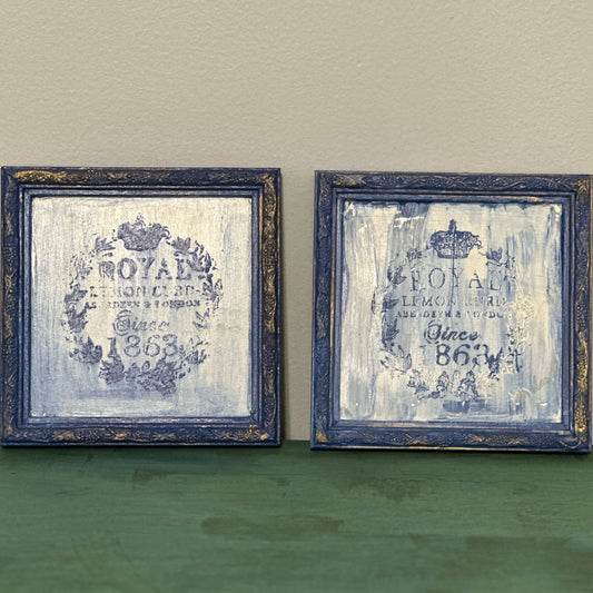 Regal Blue and gold wall art