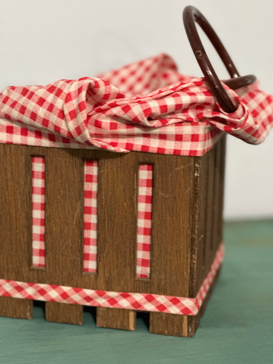 vintage wood purse